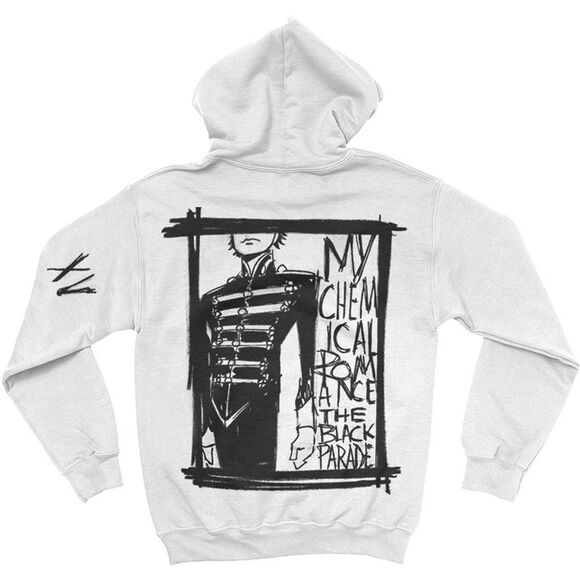 My Chemical Romance Unisex Adult The Black Parade Frame Hoodie / White - Picture 2 of 2